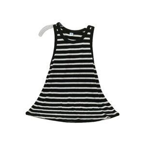 Old Navy Tank Top Size Medium Stripe Black White Semifit